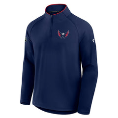 NHL Washington Capitals Fanatics Authentic Pro Rink Training Quarter-Zip Pullover - Navy