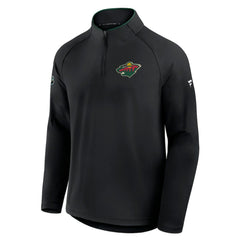 NHL Minnesota Wild Fanatics Authentic Pro Rink Training Quarter-Zip Pullover - Black