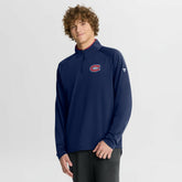 NHL Montreal Canadiens Fanatics Authentic Pro Rink Training Quarter-Zip Pullover - Navy