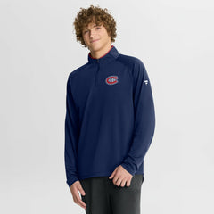 NHL Montreal Canadiens Fanatics Authentic Pro Rink Training Quarter-Zip Pullover - Navy