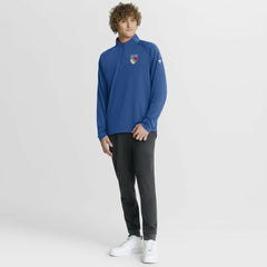 NHL New York Rangers Fanatics Authentic Pro Rink Training Centennial Raglan Quarter-Zip Pullover - Blue