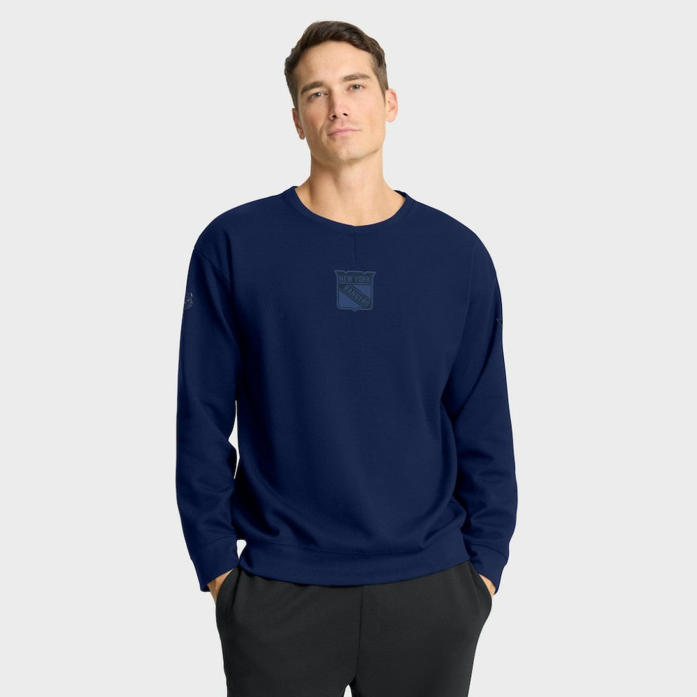 NHL New York Rangers Fanatics Authentic Pro Road Tri-Blend Sweatshirt - Navy
