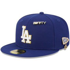 Los Angeles Dodgers New Era 2025 59FIFTY Day 59FIFTY Fitted Hat with Pins - Royal Hats