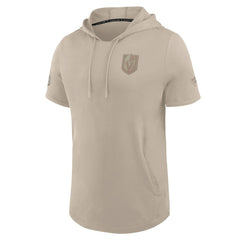 NHL Vegas Golden Knights Fanatics Authentic Pro Road Short Sleeve Hoodie - Tan
