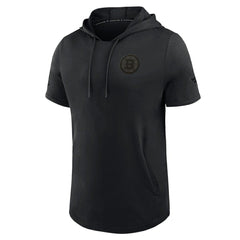 NHL Boston Bruins Fanatics Authentic Pro Road Short Sleeve Hoodie - Black