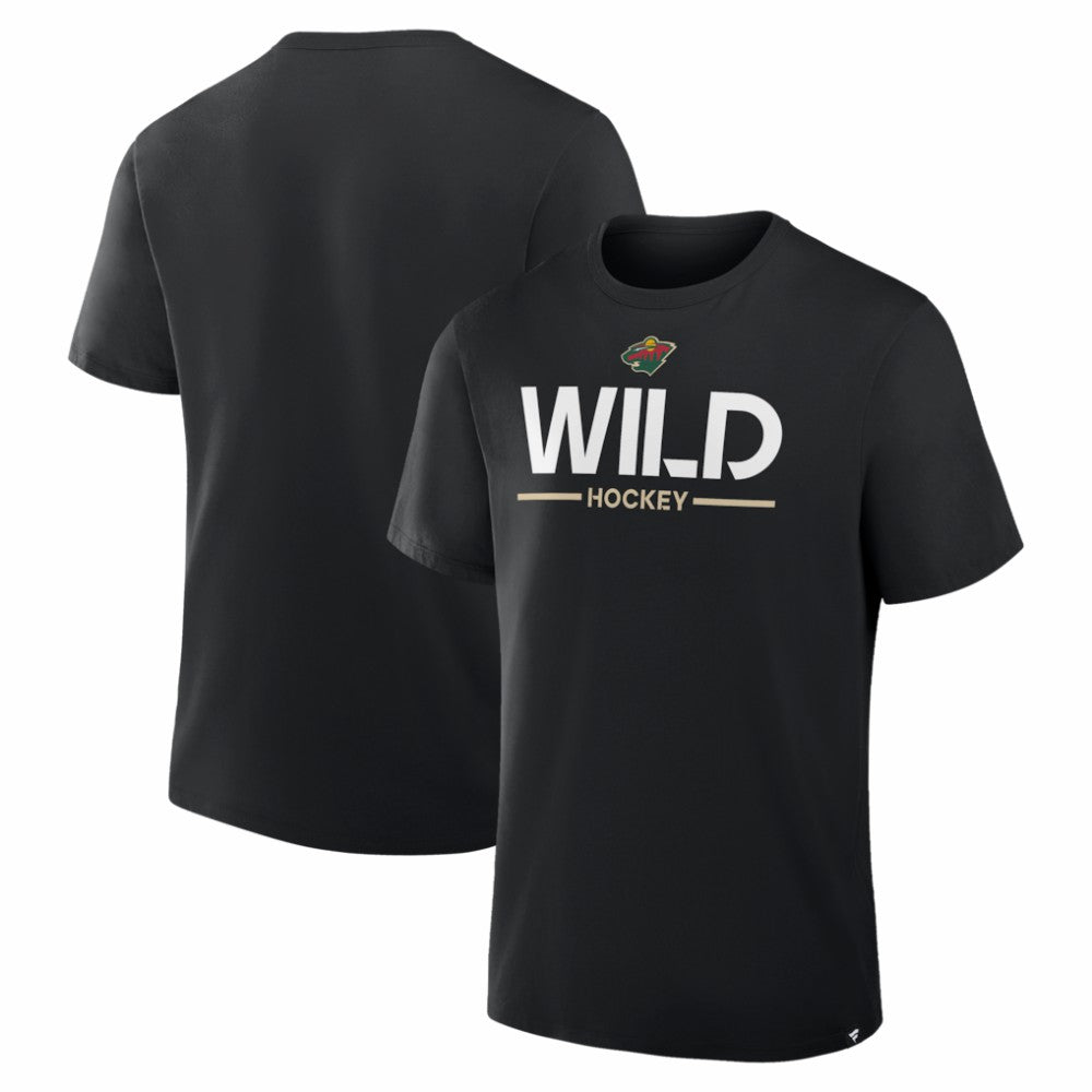 NHL Minnesota Wild Fanatics Authentic Pro Primary T-Shirt - Black