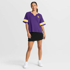 Minnesota Vikings Women's Redzone Curl Route T-Shirt Purple