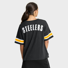 Pittsburgh Steelers Women's Redzone Curl Route T-Shirt Black