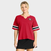 San Francisco 49ers Women's Redzone Curl Route T-Shirt Scarlet