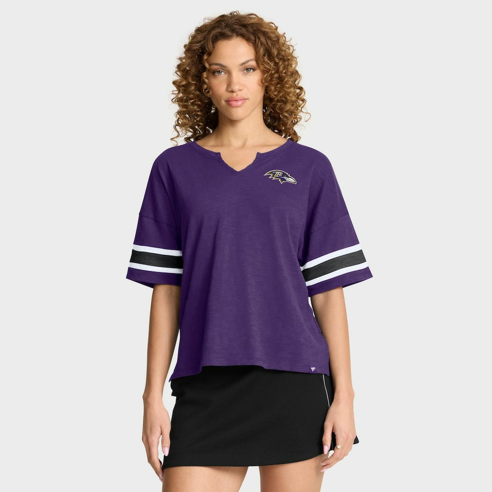Baltimore Ravens Women's Redzone Curl Route T-Shirt Purple