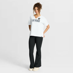 Las Vegas Raiders Women's Redzone Slub Boxy T-Shirt White