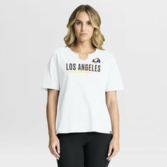 Los Angeles Rams Women's Redzone Slub Boxy T-Shirt White