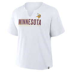 Minnesota Vikings Women's Redzone Slub Boxy T-Shirt White