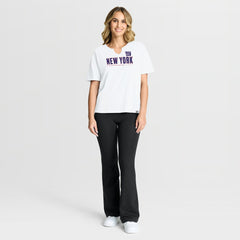 New York Giants Women's Redzone Slub Boxy T-Shirt White