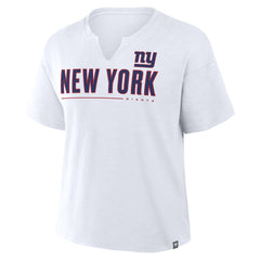 New York Giants Women's Redzone Slub Boxy T-Shirt White
