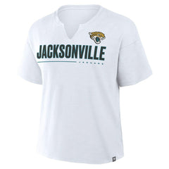 Jacksonville Jaguars Women's Redzone Slub Boxy T-Shirt White