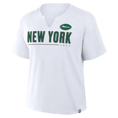 New York Jets Women's Redzone Slub Boxy T-Shirt White