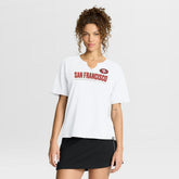 San Francisco 49ers Women's Redzone Slub Boxy T-Shirt White