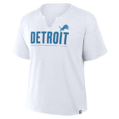 Detroit Lions Women's Redzone Slub Boxy T-Shirt White