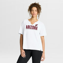 Arizona Cardinals Women's Redzone Slub Boxy T-Shirt White