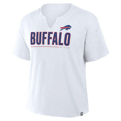 Buffalo Bills Women's Redzone Slub Boxy T-Shirt White