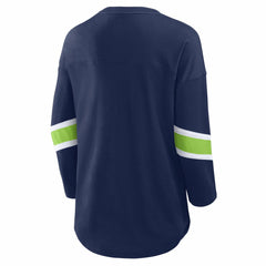Seattle Seahawks Women's Redzone 3/4-Sleeve T-Shirt College Navy
