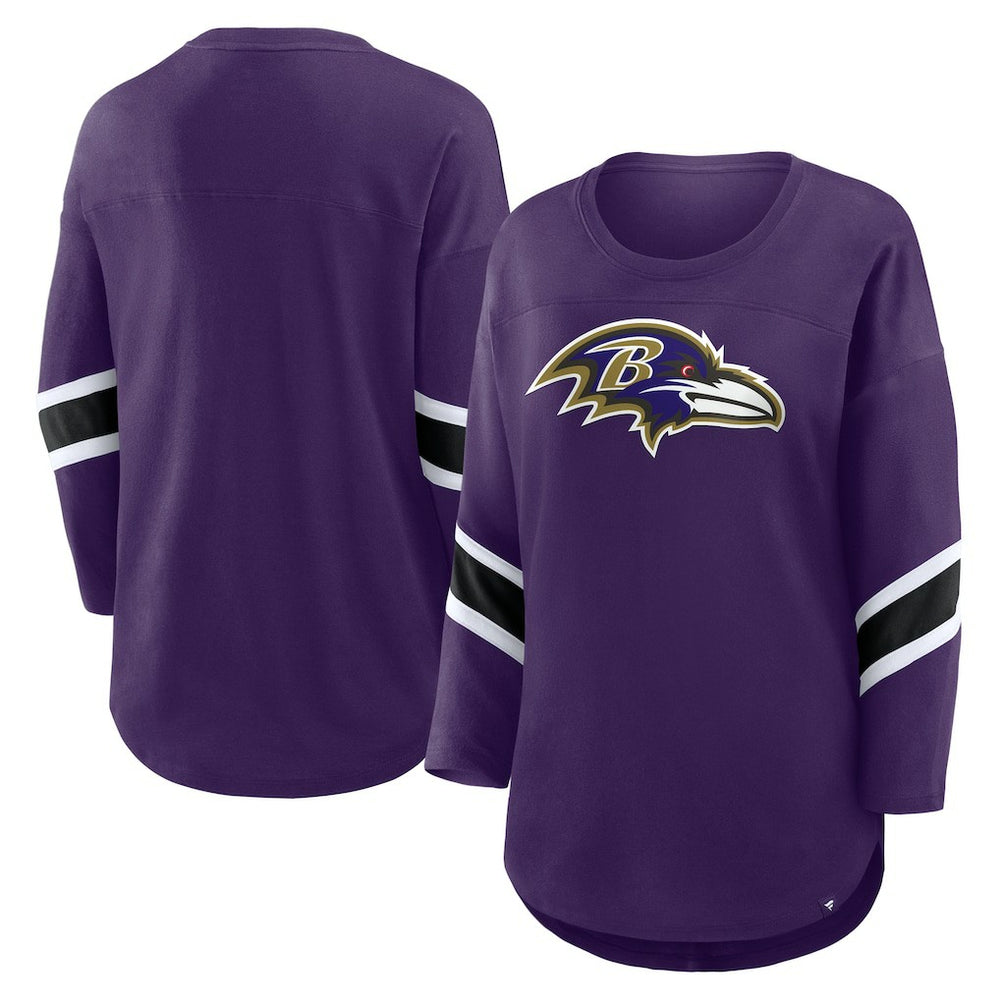 Baltimore Ravens Women's Redzone 3/4-Sleeve T-Shirt Purple