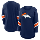 Denver Broncos Women's Redzone 3/4-Sleeve T-Shirt Navy