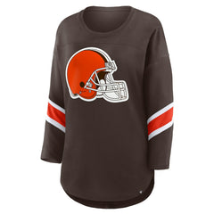 Cleveland Browns Women's Redzone 3/4-Sleeve T-Shirt Brown