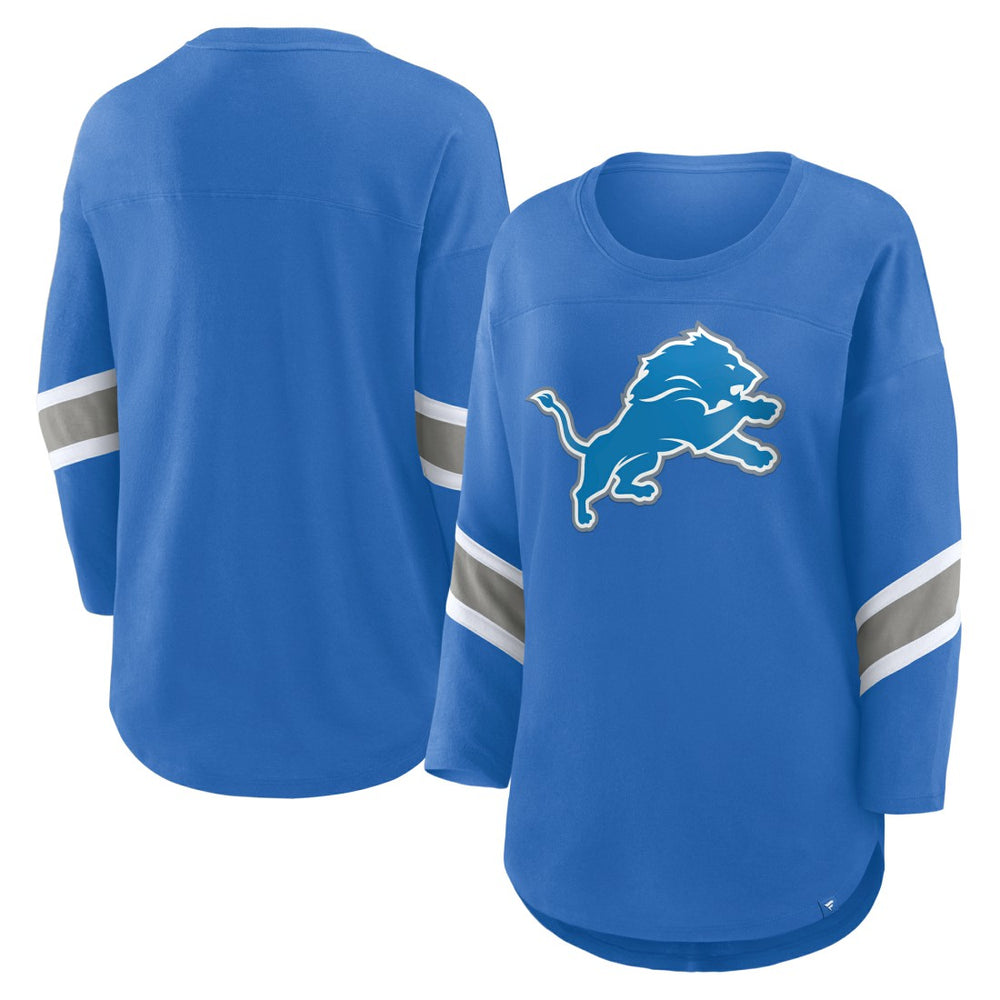 Detroit Lions Women's Redzone 3/4-Sleeve T-Shirt Blue