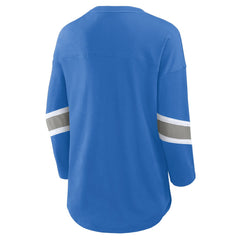 Detroit Lions Women's Redzone 3/4-Sleeve T-Shirt Blue