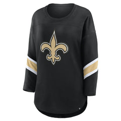 New Orleans Saints Women's Redzone 3/4-Sleeve T-Shirt Black
