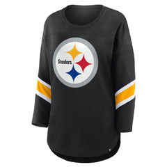 Pittsburgh Steelers Women's Redzone 3/4-Sleeve T-Shirt Black