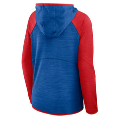 Buffalo Bills Women's Redzone End Around Pass Raglan Full-Zip Hoodie Royal/Red