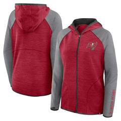 Tampa Bay Buccaneers Women's Redzone End Around Pass Raglan Full-Zip Hoodie Red/Pewter
