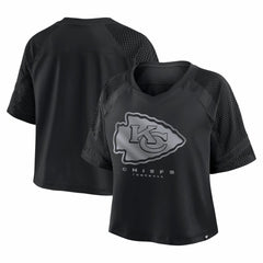 NFL Kansas City Chiefs Women's Oversized Raglan V-Neck Blackout Fashion Jersey cheap