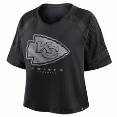 NFL Kansas City Chiefs Women's Oversized Raglan V-Neck Blackout Fashion Jersey cheap