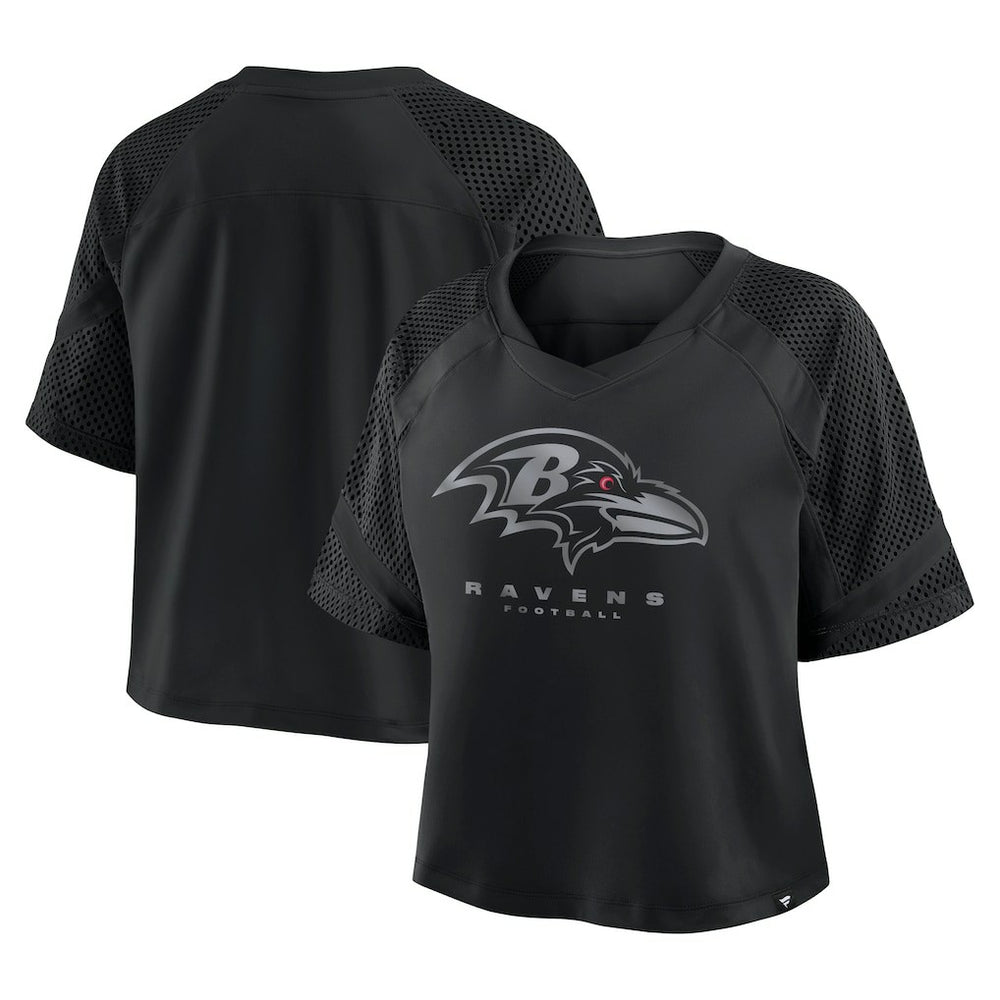 NFL Baltimore Ravens Women's Oversized Raglan V-Neck Blackout Fashion Jersey online