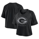 NFL Green Bay Packers Women's Oversized Raglan V-Neck Blackout Fashion Jersey for sale