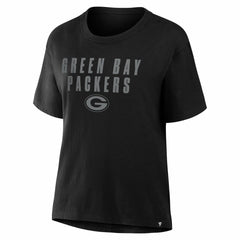 Green Bay Packers Women's Blackout Kneel Down Legacy T-Shirt Black