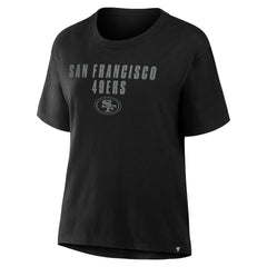 San Francisco 49ers Women's Blackout Kneel Down Legacy T-Shirt Black