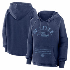 Seattle Seahawks Women's Oversized Raglan Gridiron Hoodie Navy