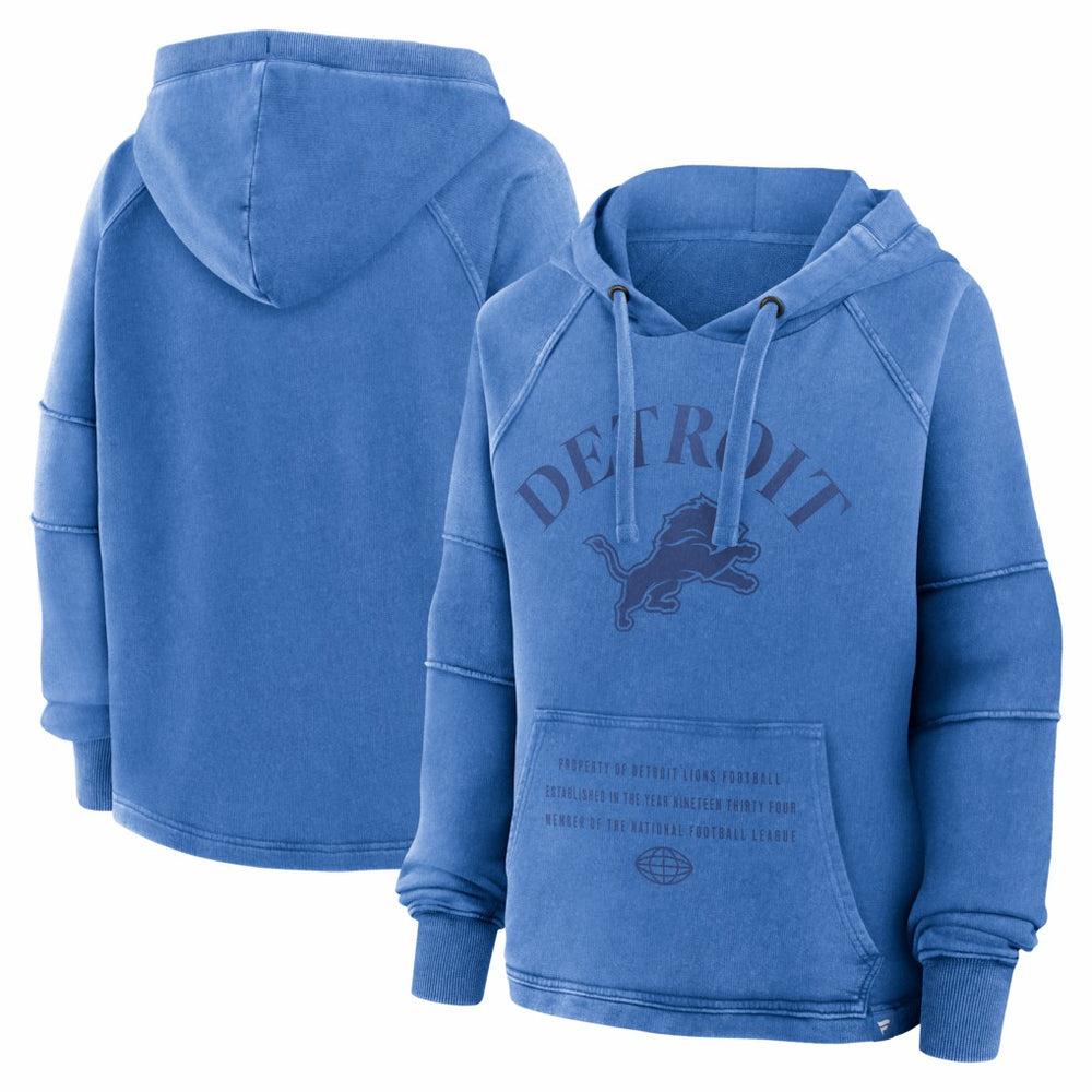 Detroit Lions Women's Oversized Raglan Gridiron Hoodie Blue