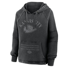 Kansas City Chiefs Women's Oversized Raglan Gridiron Hoodie Black