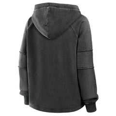 San Francisco 49ers Women's Oversized Raglan Gridiron Hoodie Black