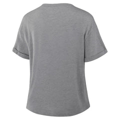 Green Bay Packers Women's Pennant Wave Tribute Tri-Blend Boxy T-Shirt Heather Gray