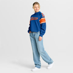 Denver Broncos Oversized Hometown Toss Sweep Mock Neck Pullover Royal