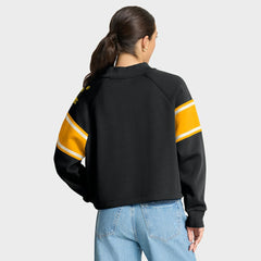 Pittsburgh Steelers Oversized Hometown Toss Sweep Mock Neck Pullover Black