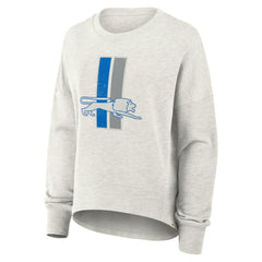 Detroit Lions Women's Oversized Hometown Pullover Sweatshirt Heather Gray