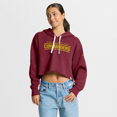 Washington Commanders Women's Oversized Hometown Heritage Cropped Hoodie Burgundy